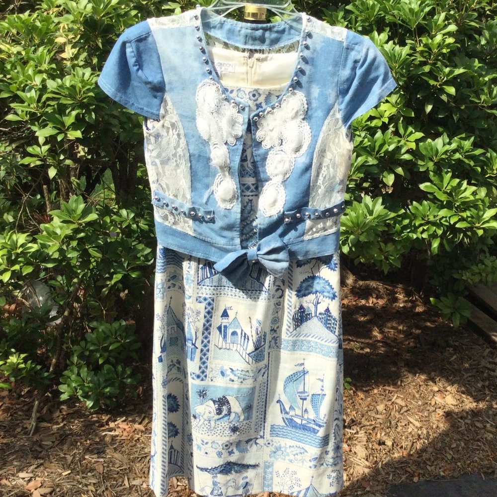 Maggy London Sequin Midi Dress & Denim Lace Top